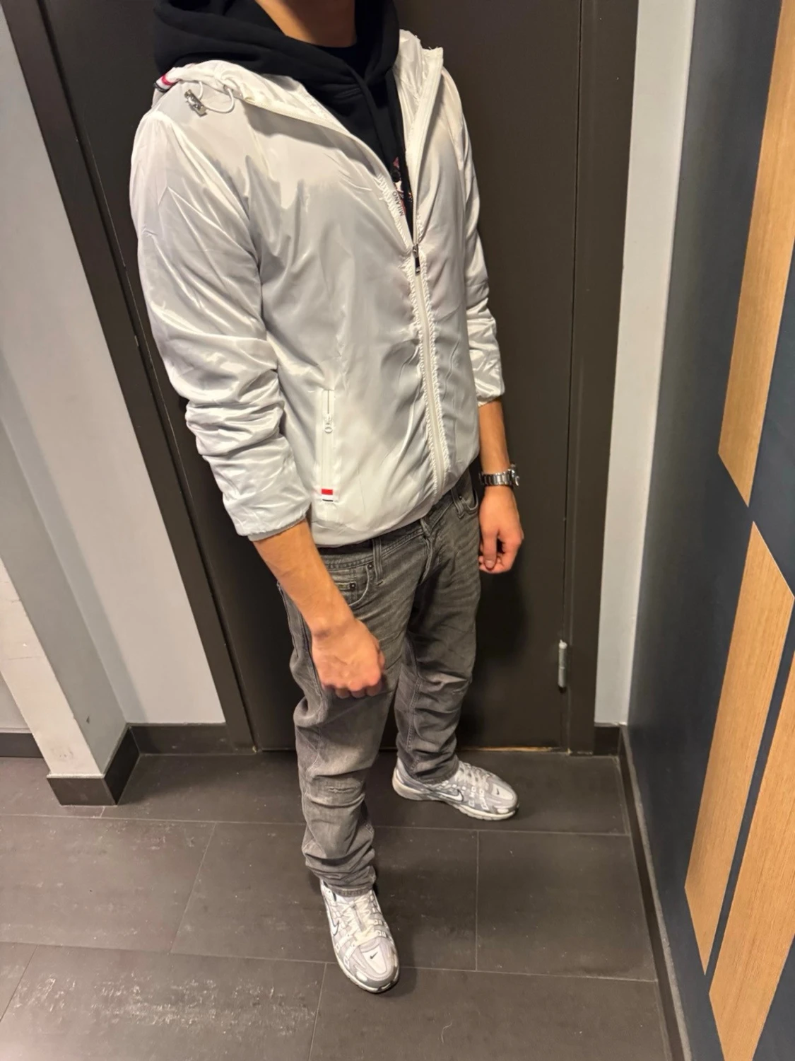 Moncler windbreaker vit  - 2