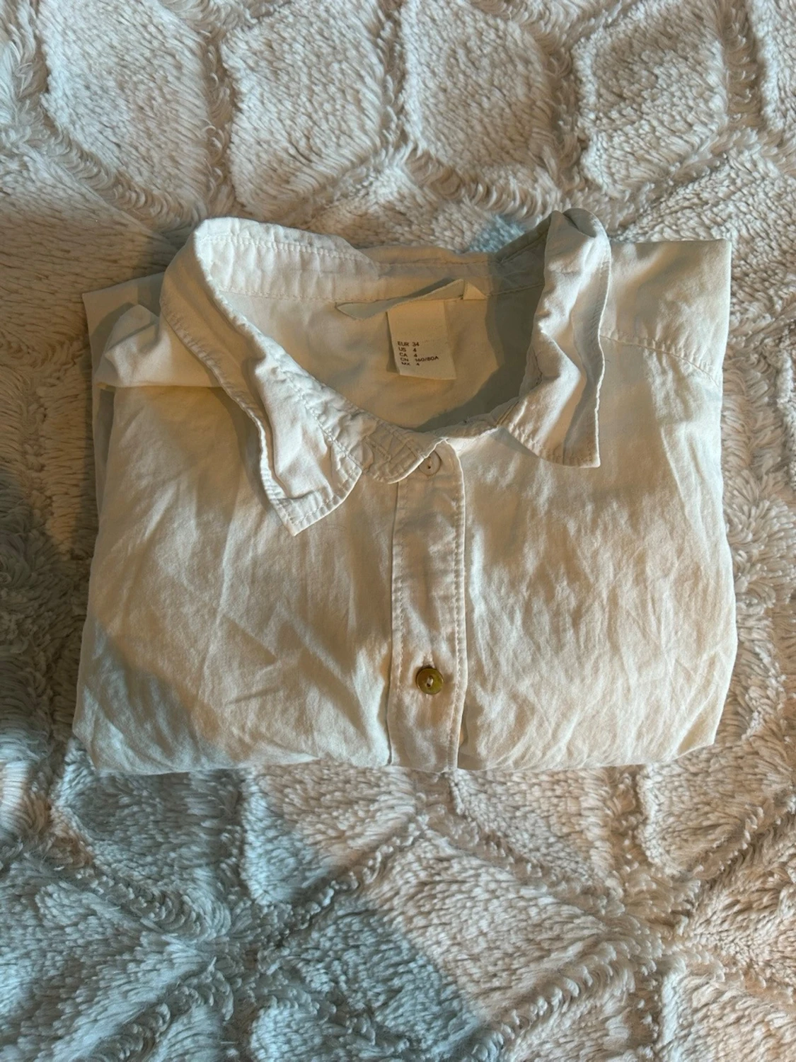 Vit skjorta i linne, strl 34 - 2