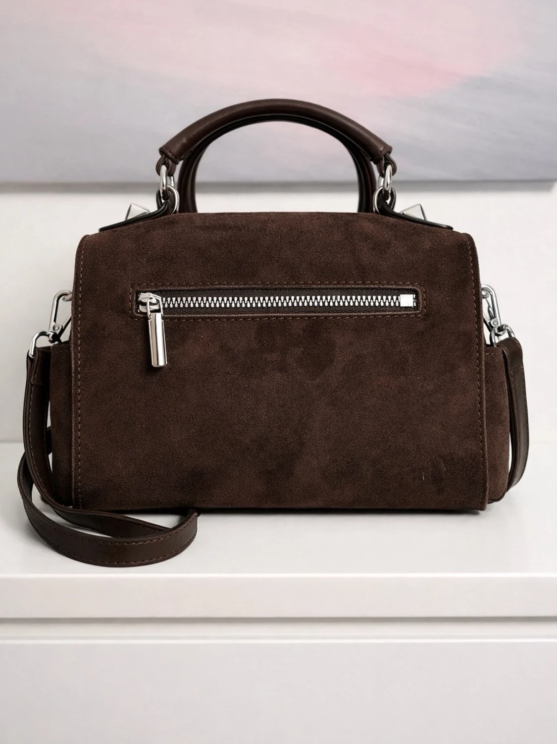 Ny mörkbrun handväska från Fashion & Bags - 1