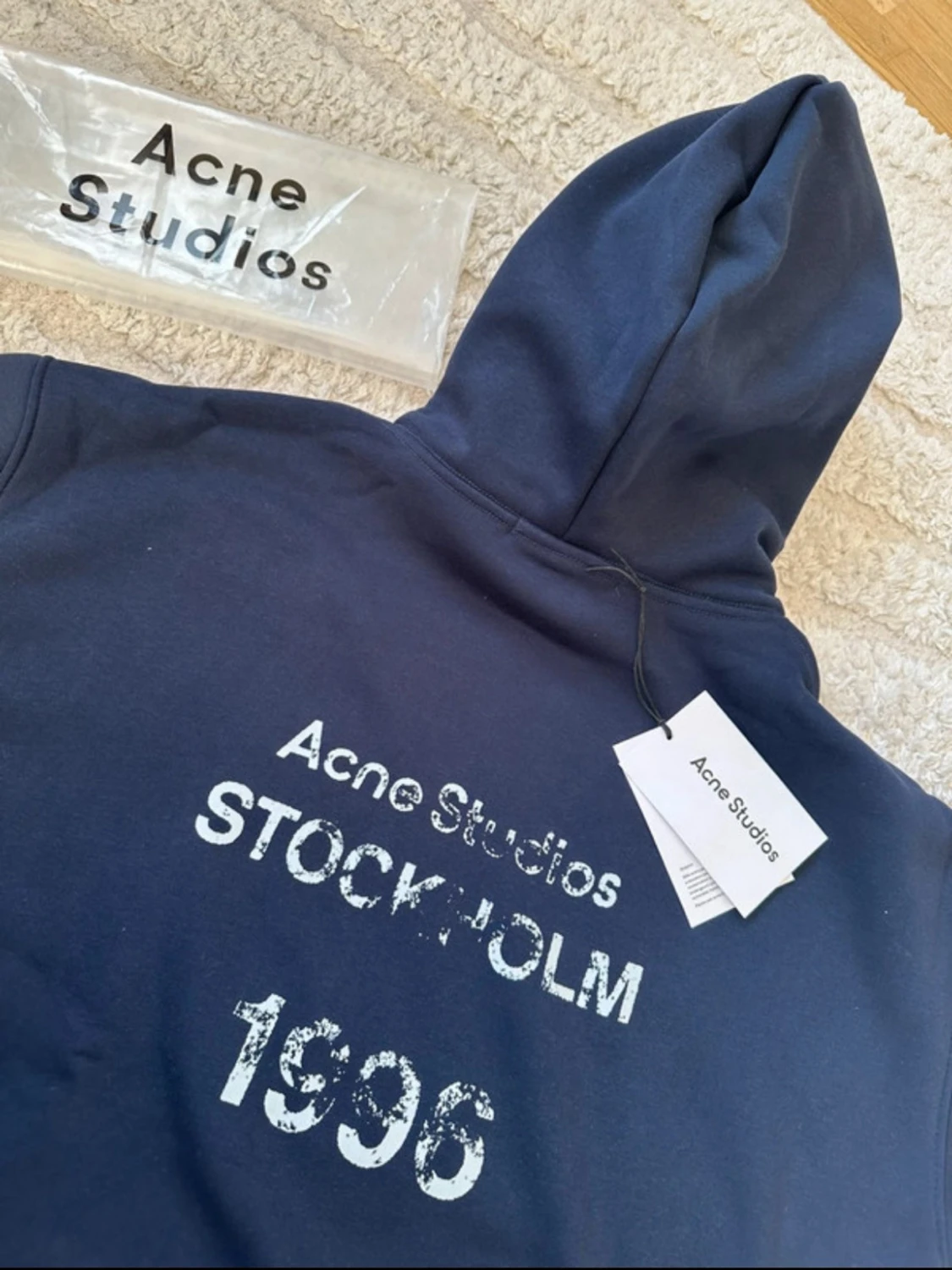 Mörkblå hoodie från Acne Studios - 4