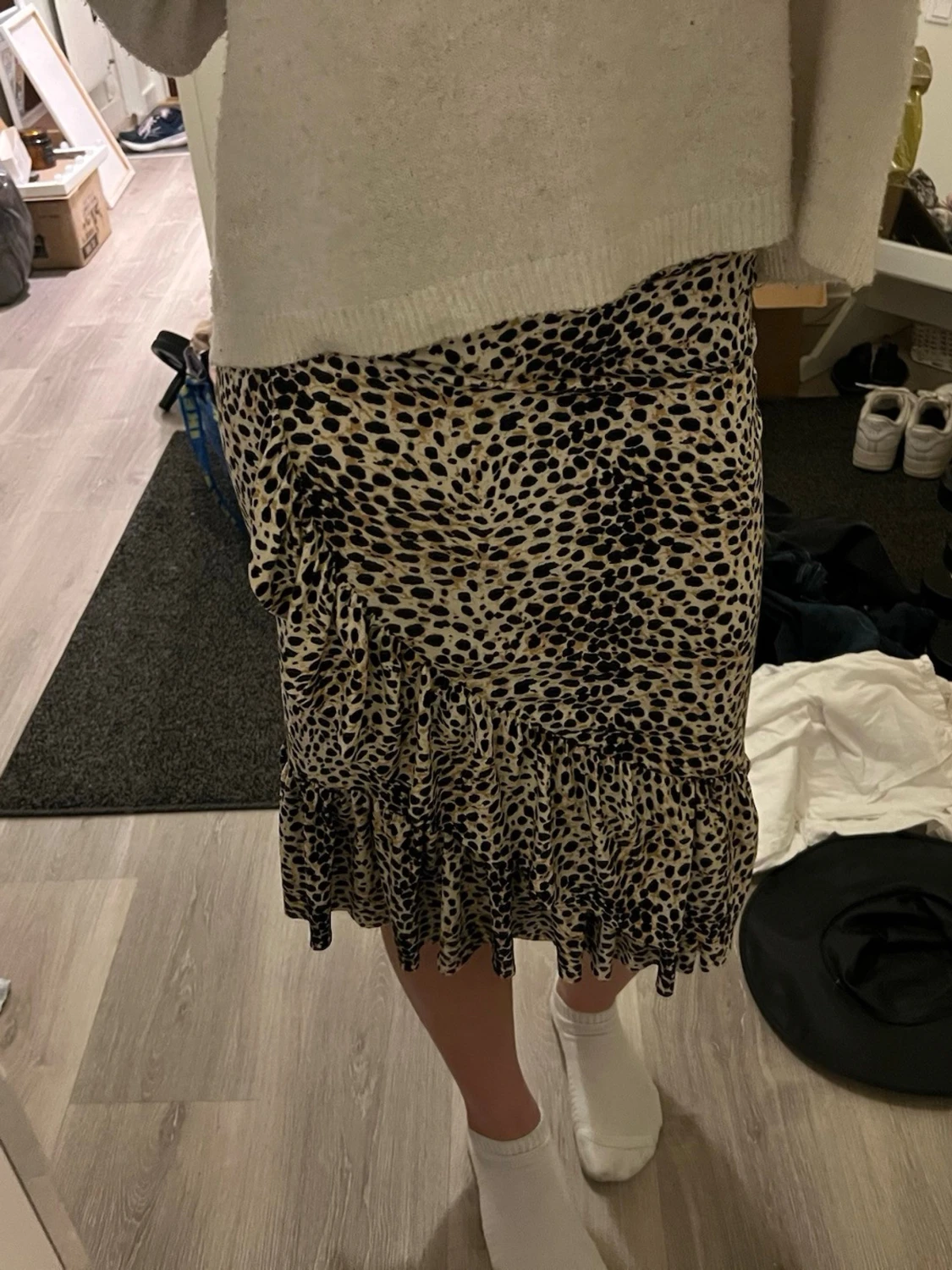 Leopardmönstrad volangkjol - 2