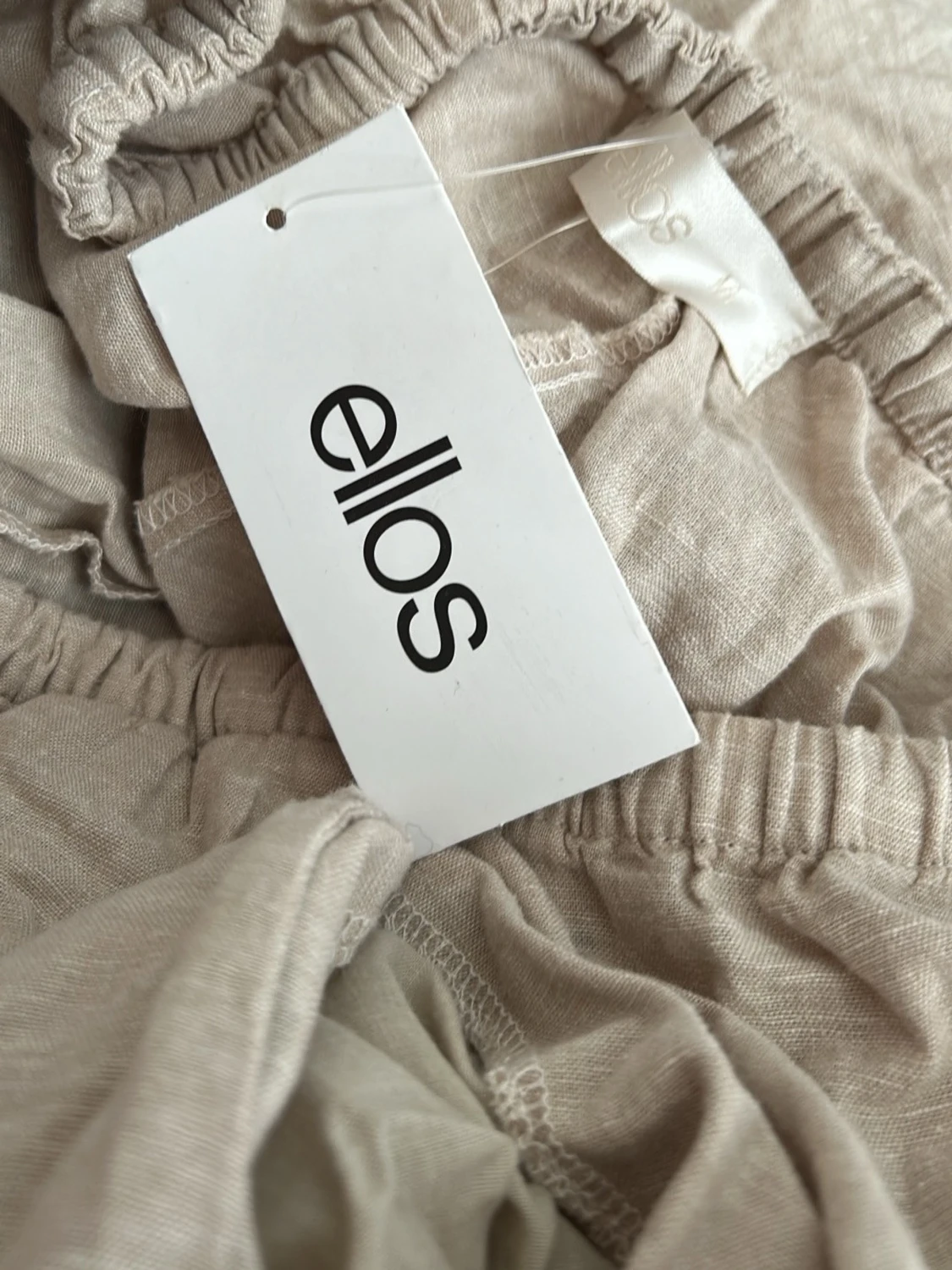 Beiga vida linnebyxor med resår - 2