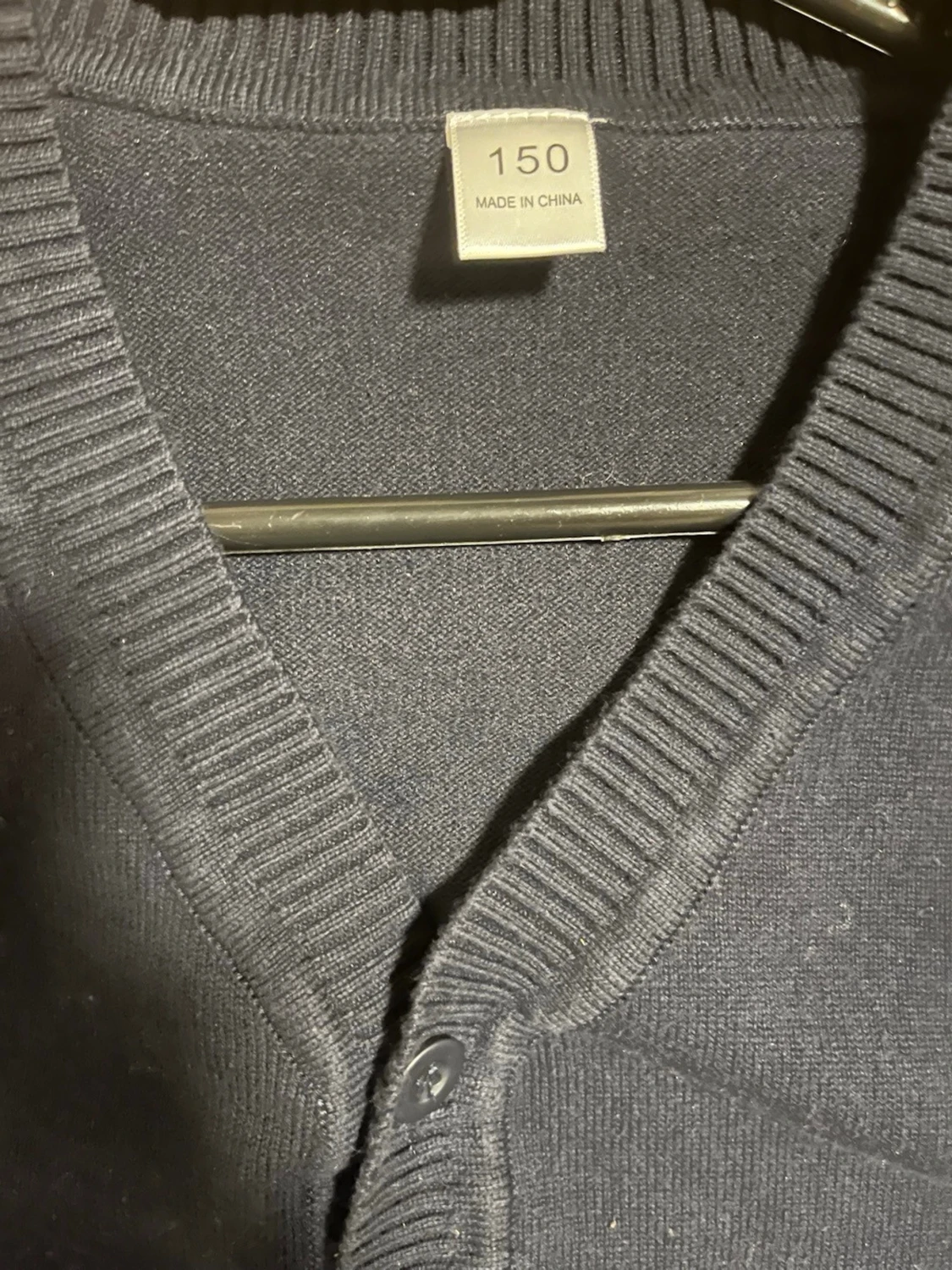 Grå basic kofta med knappar - 4