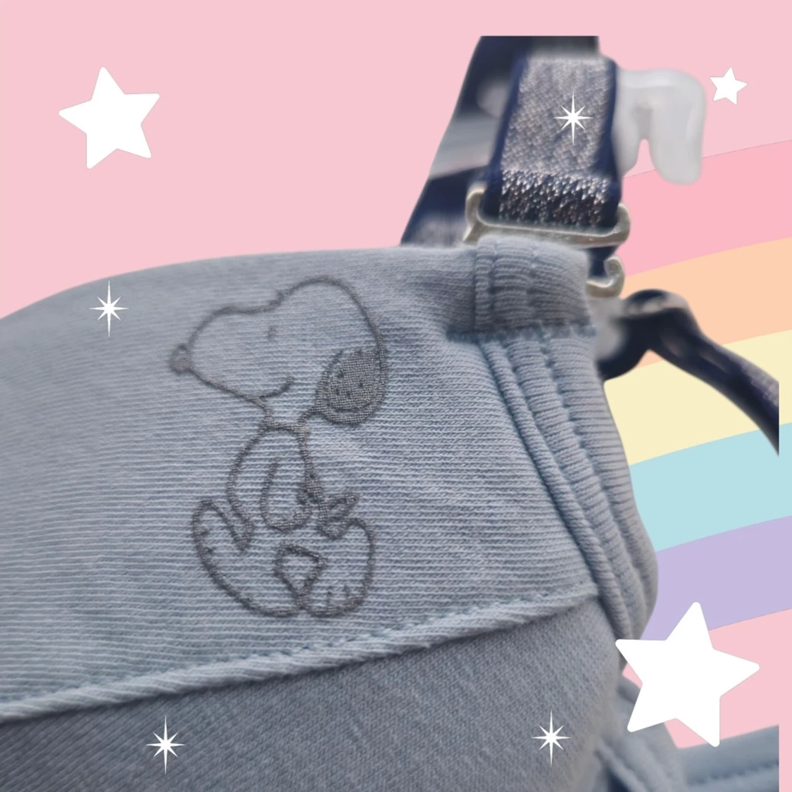 Ljusblå bh 75B med Snoopy-detalj - 2