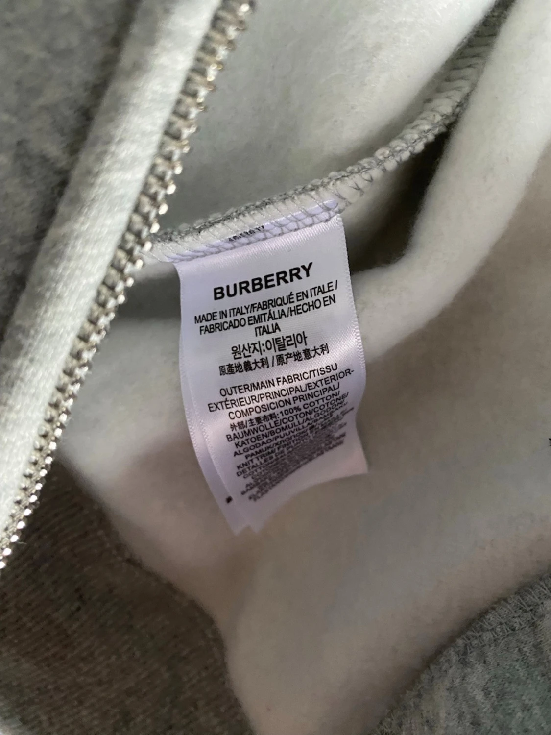 Grå zip hoodie från Burberry - 3