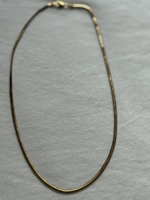 Safira guldigt kedjehalsband - Snyggt och stilrent halsband i tunn guldfärgad metall med slät kedja. Perfekt för att addera en elegant touch till din outfit. Halsbandet har ett klassiskt lås och enkel design som passar till många stilar.