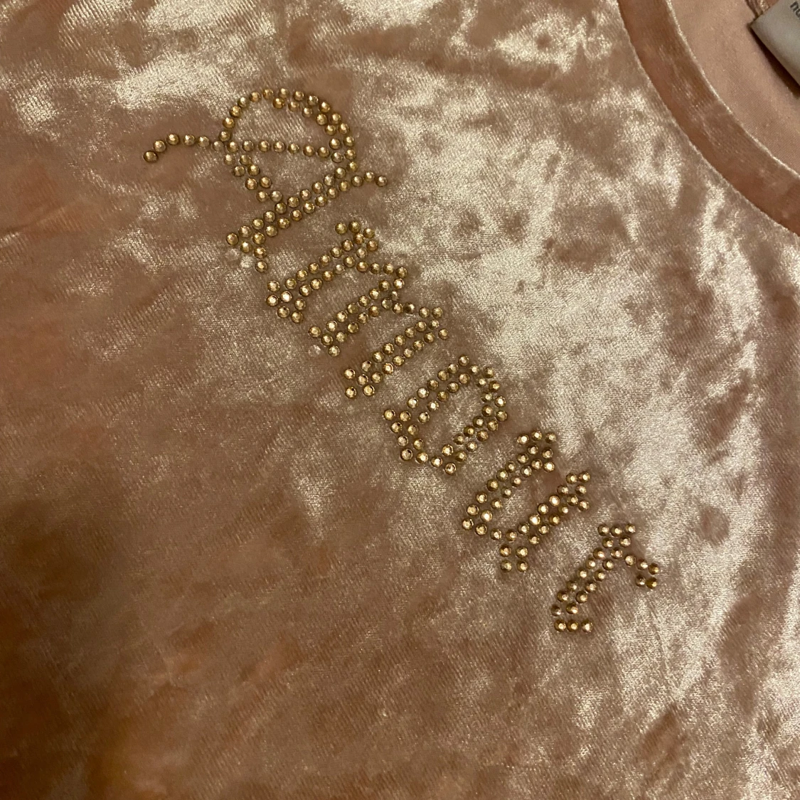 Champagnefärgad sammetstopp Lindex - 1