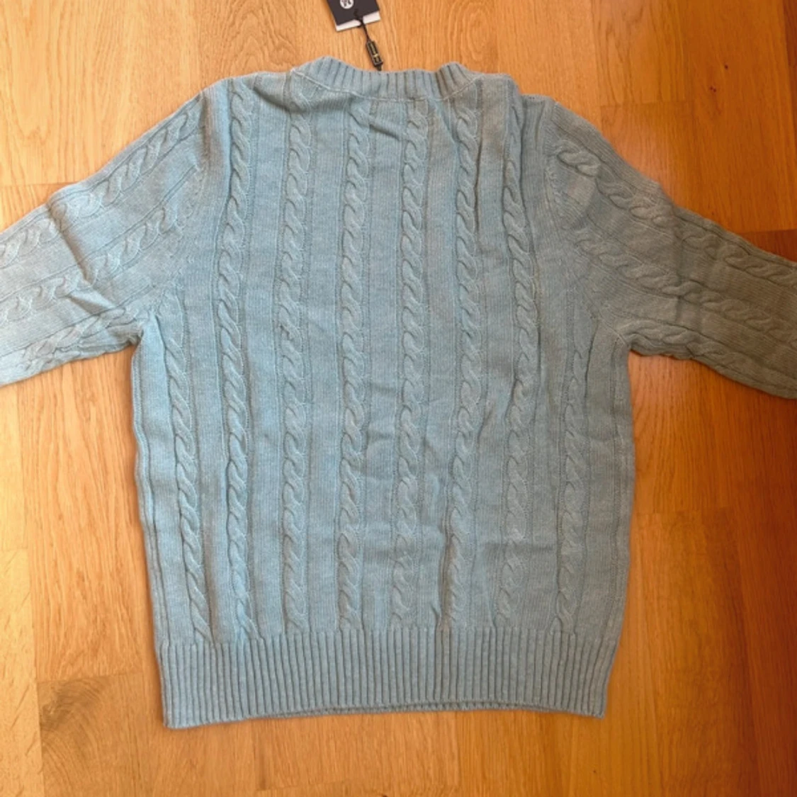 Ljusblå kabelstickad tröja Polo Ralph Lauren - 2