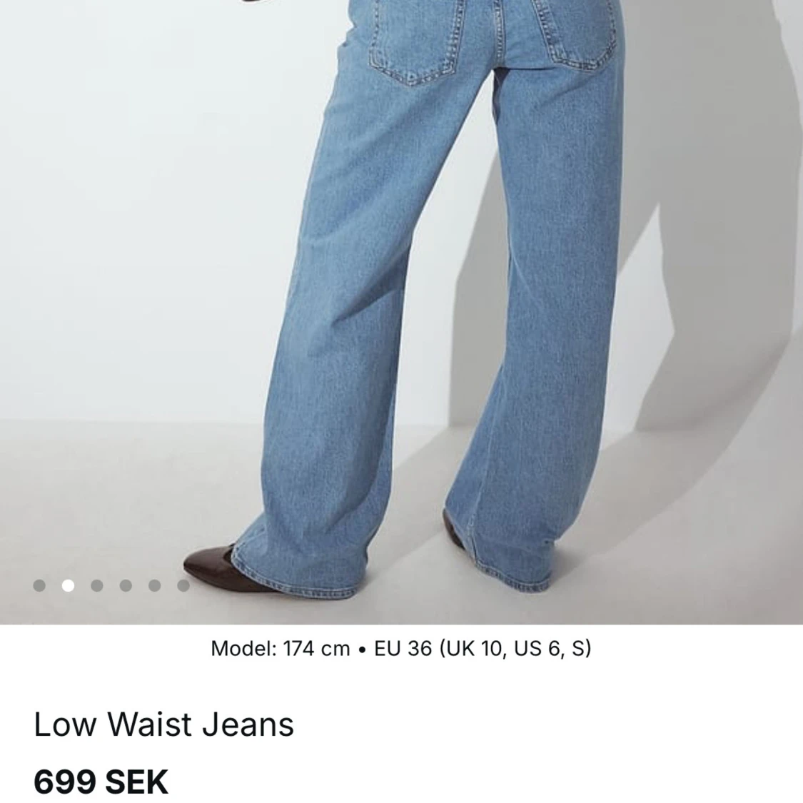 Blå straight low waist jeans från NA-KD - 1