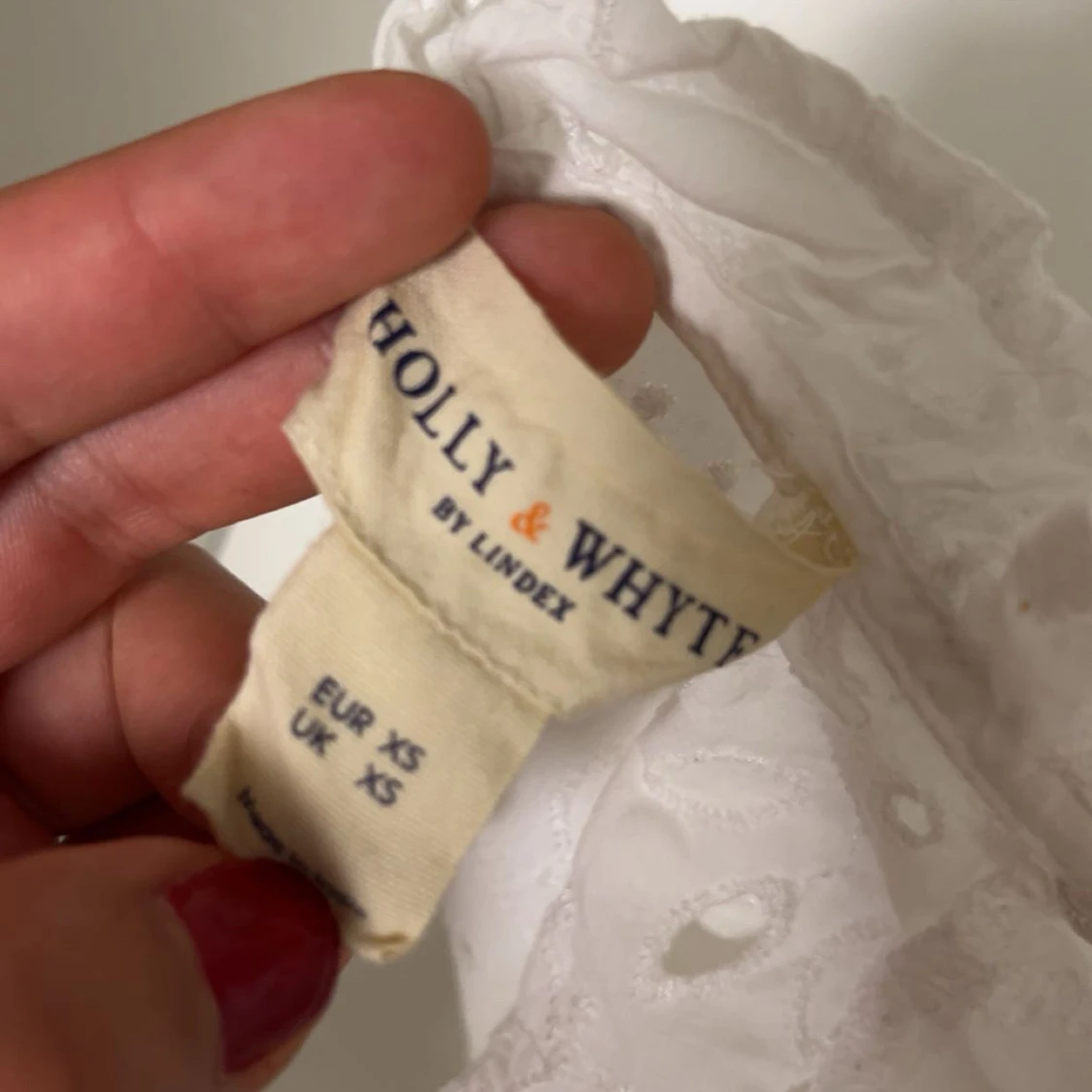 Vit broderad blus Holly & Whyte XS - 2