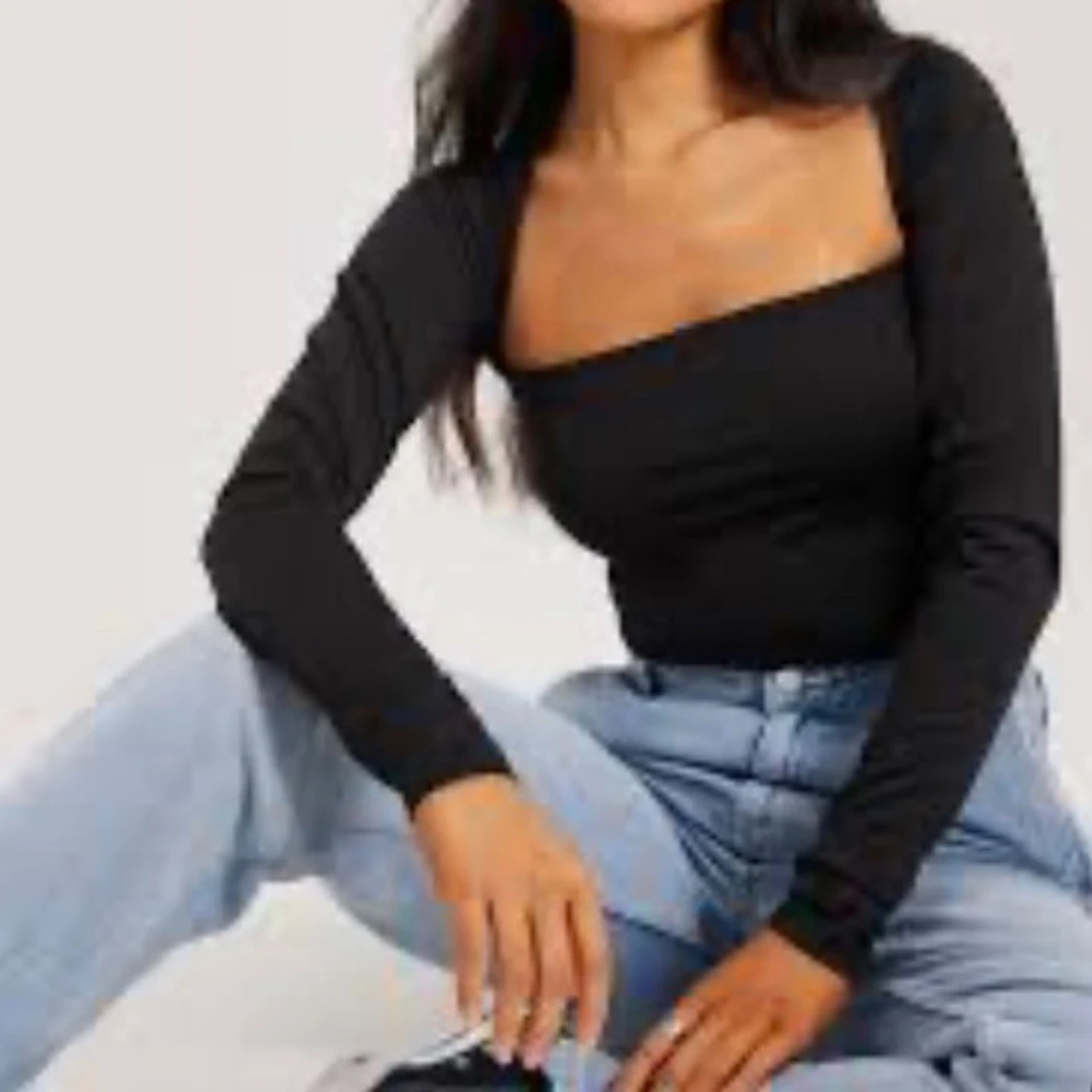 Svart långärmad topp från Nelly  - 3