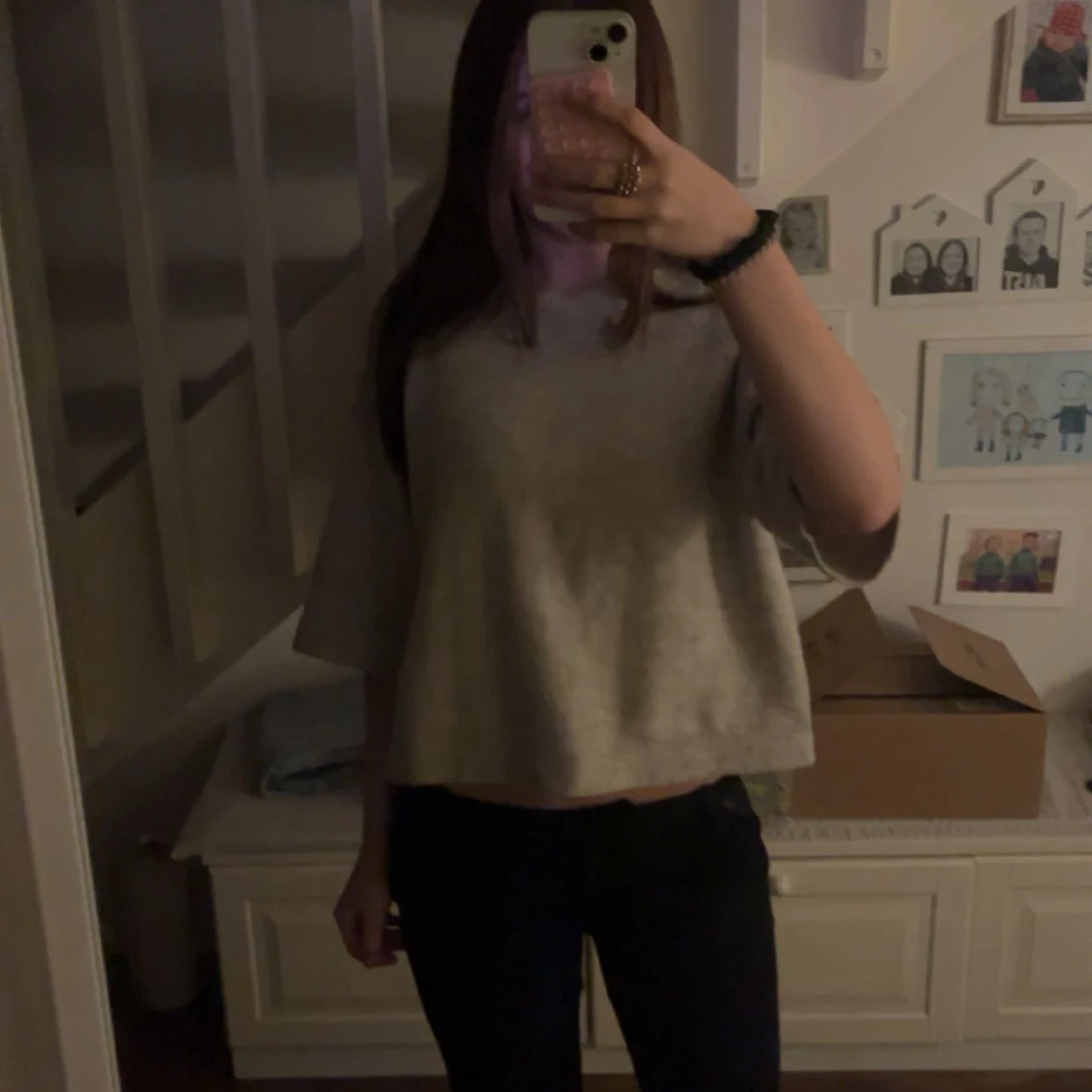 Beige stickad tröja från ONLY