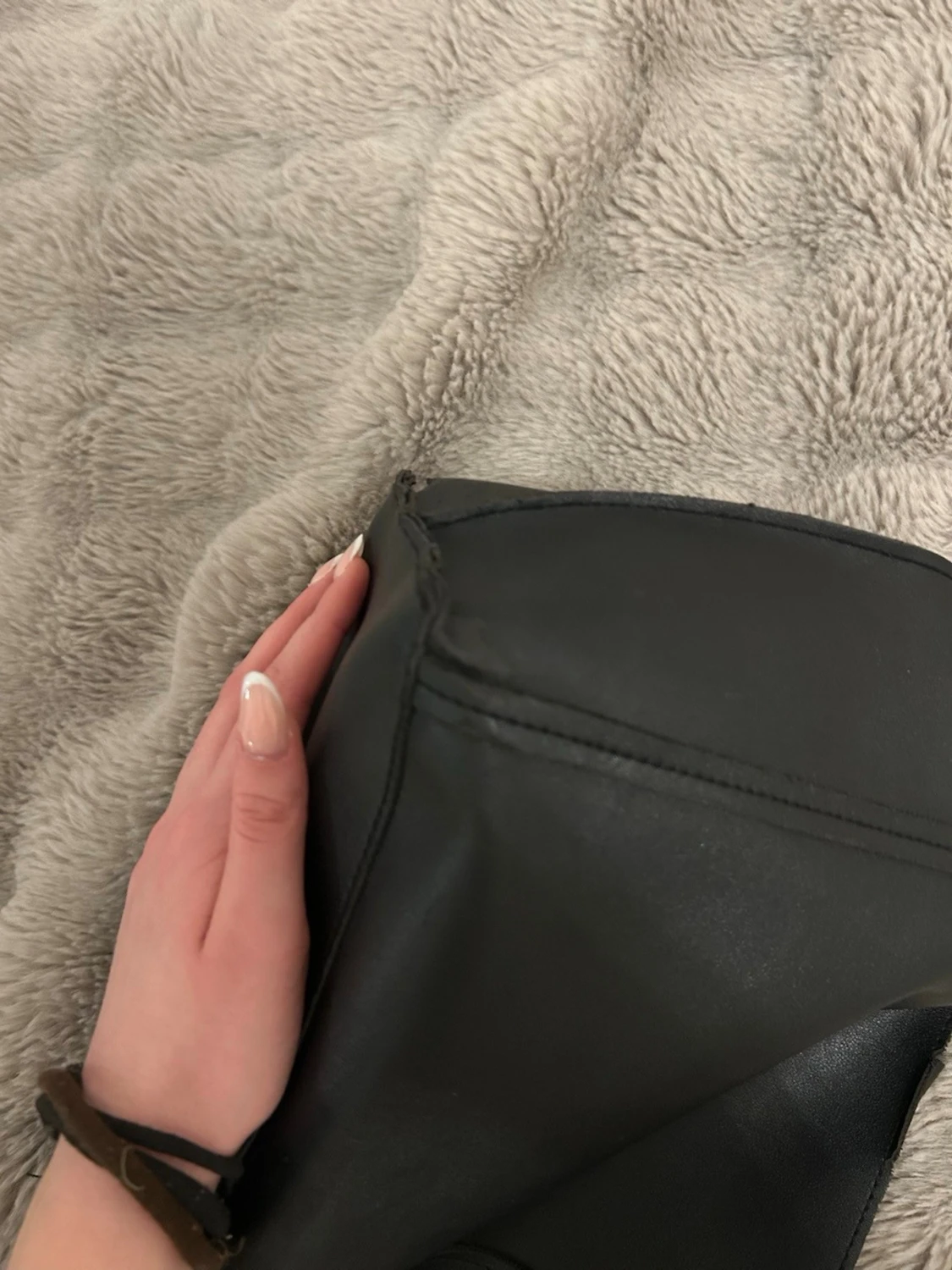 Svart skolväska i syntet - 6