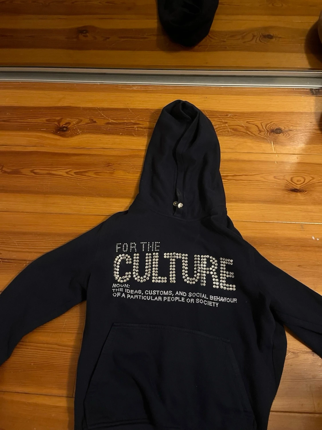 Mörkblå For the culture Hoodie - 1