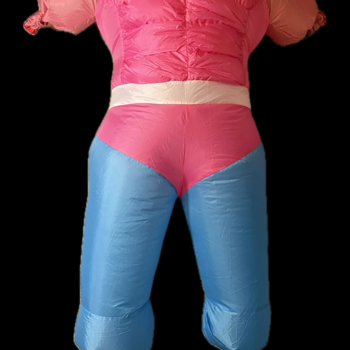 Uppblåsbar dräkt i rosa och blått - 1