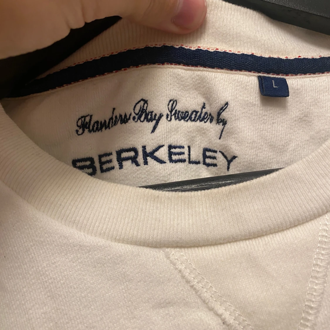 Vit sweatshirt från Berkeley, L - 3