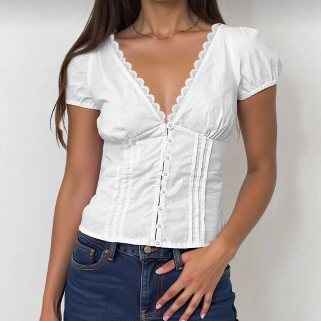 Vit blus/skjortađ€