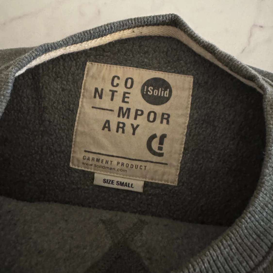 Grå sweatshirt från Solid, S - 3