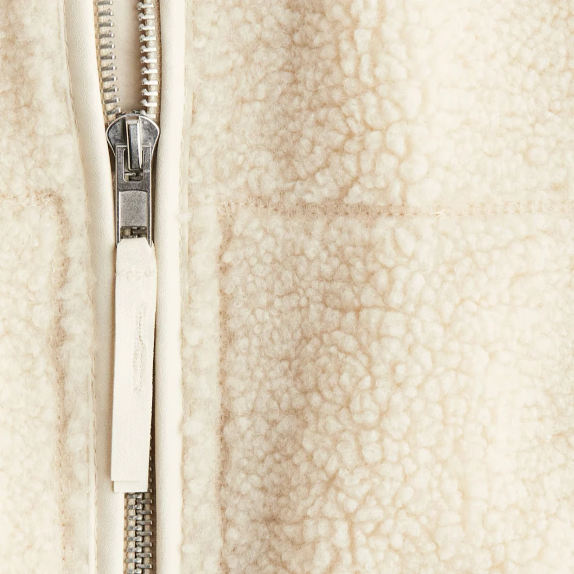 Beige teddyjacka från hm - 1