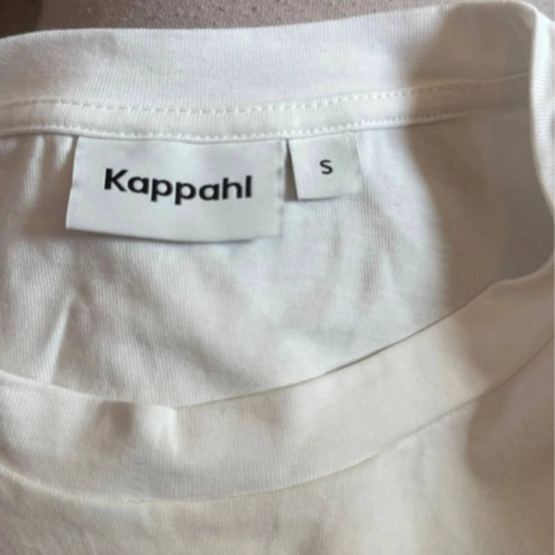 Vit och ljusgrå puffärm blus Kappahl - 1