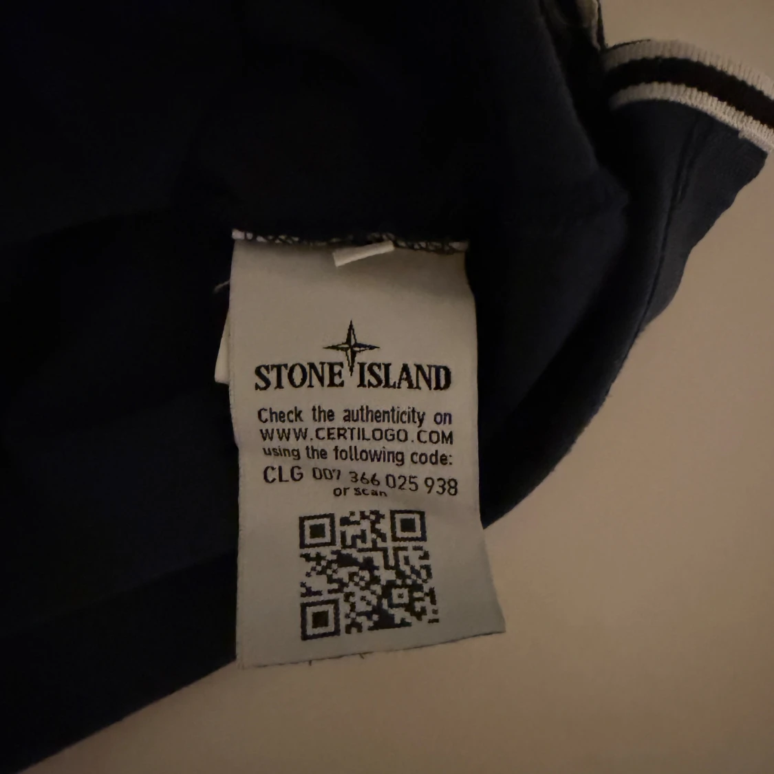 Marinblå pikétröja Stone Island - 2