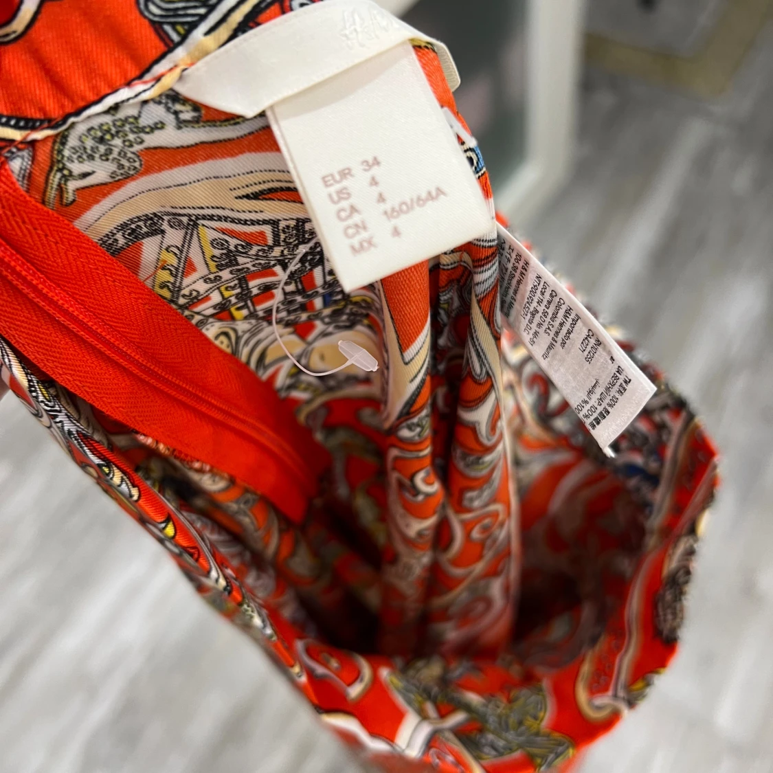 Orange mönstrade kjol  - 2