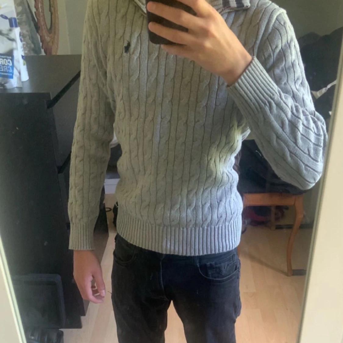 Polo Ralph Lauren kabelstickad halfzip 14-16 - 3