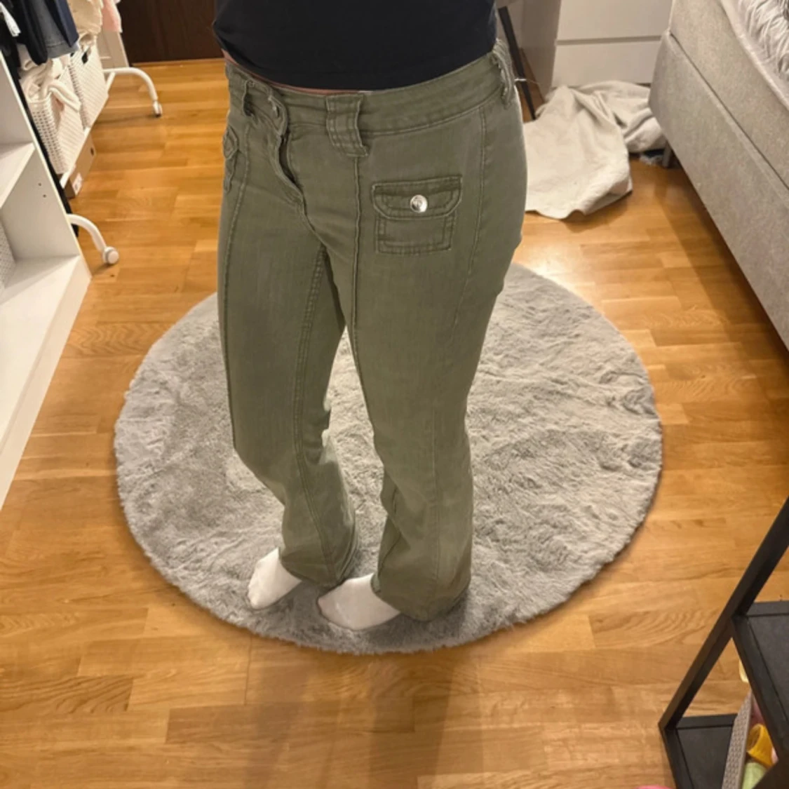 Gröna H&M jeans  - 3