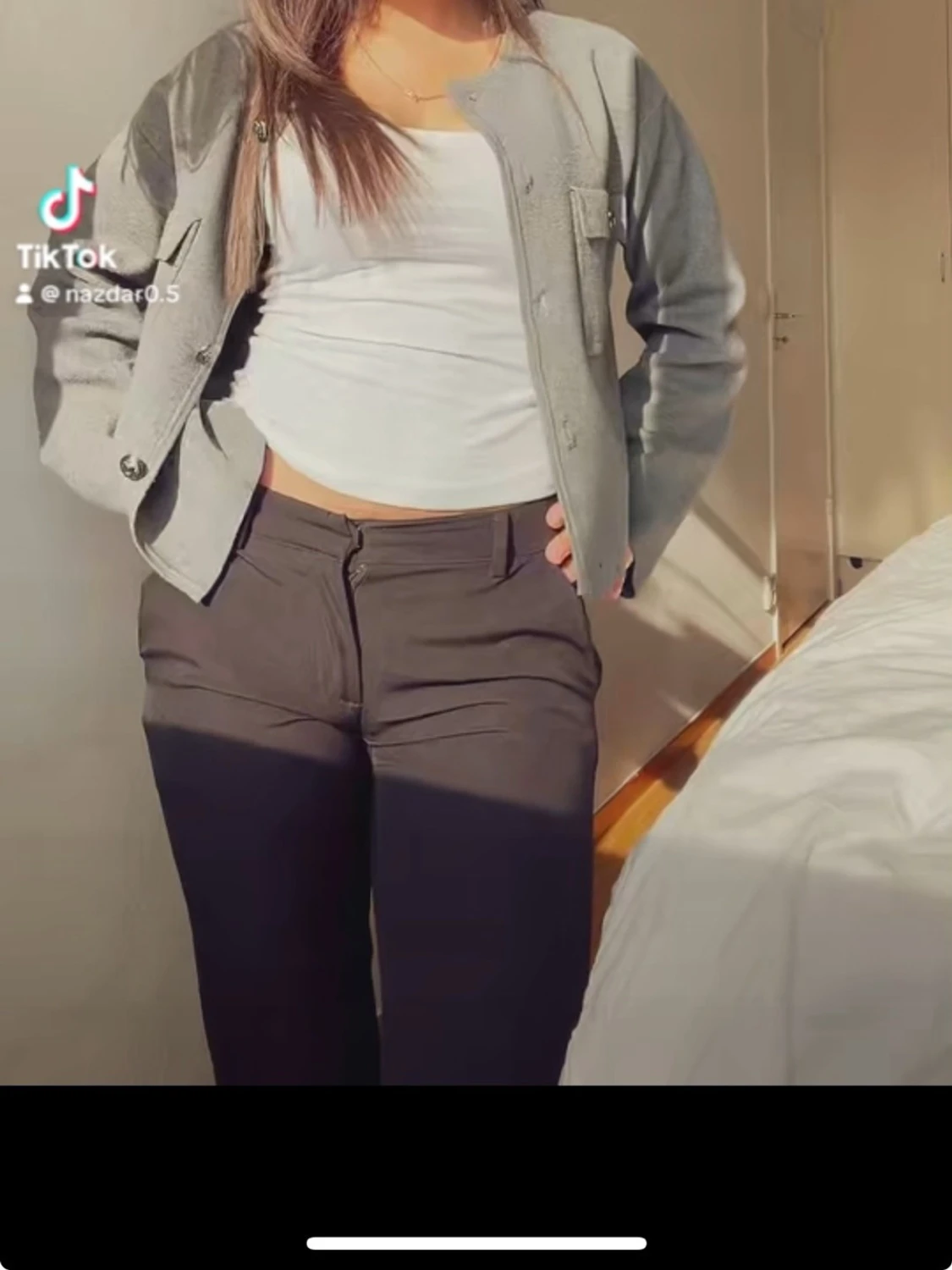 Grå overshirt med fickor