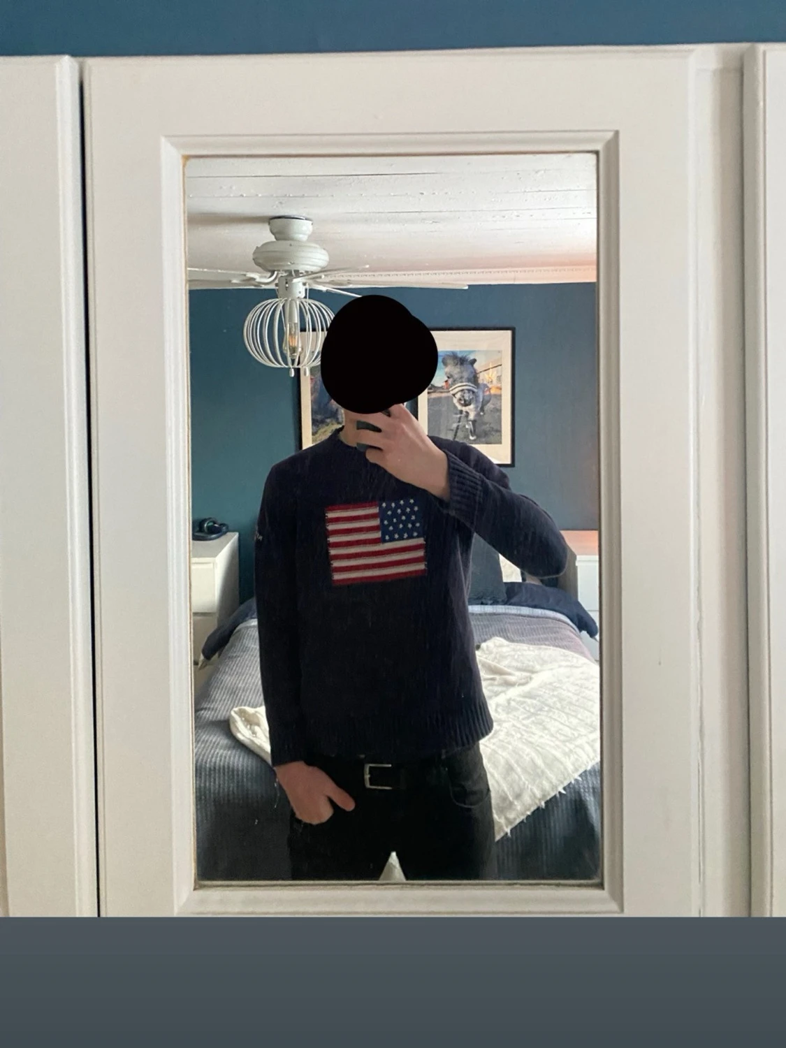 Mörkblå stickad tröja från Gant - 1