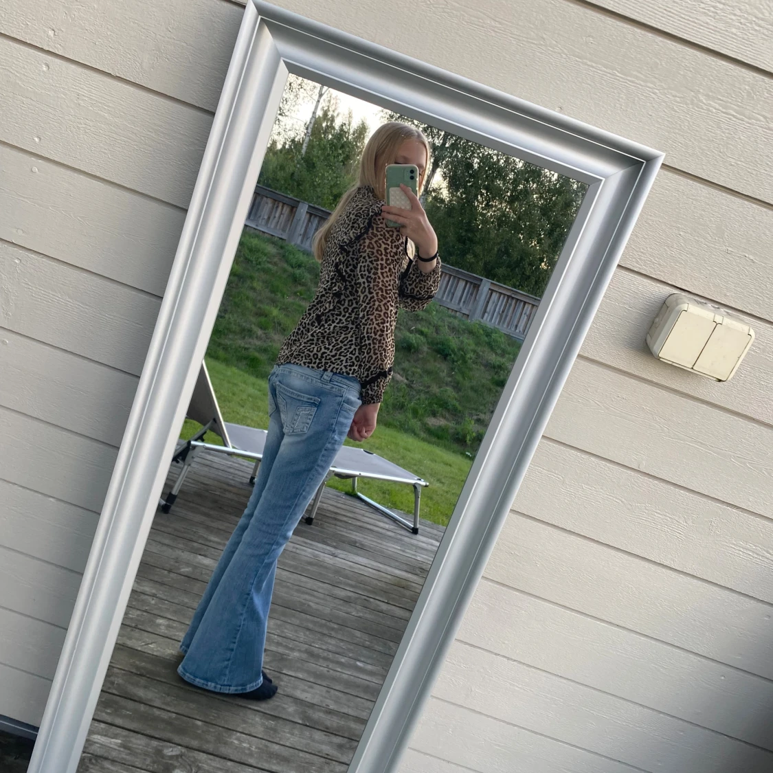 Jätte fin leopard blus - 1