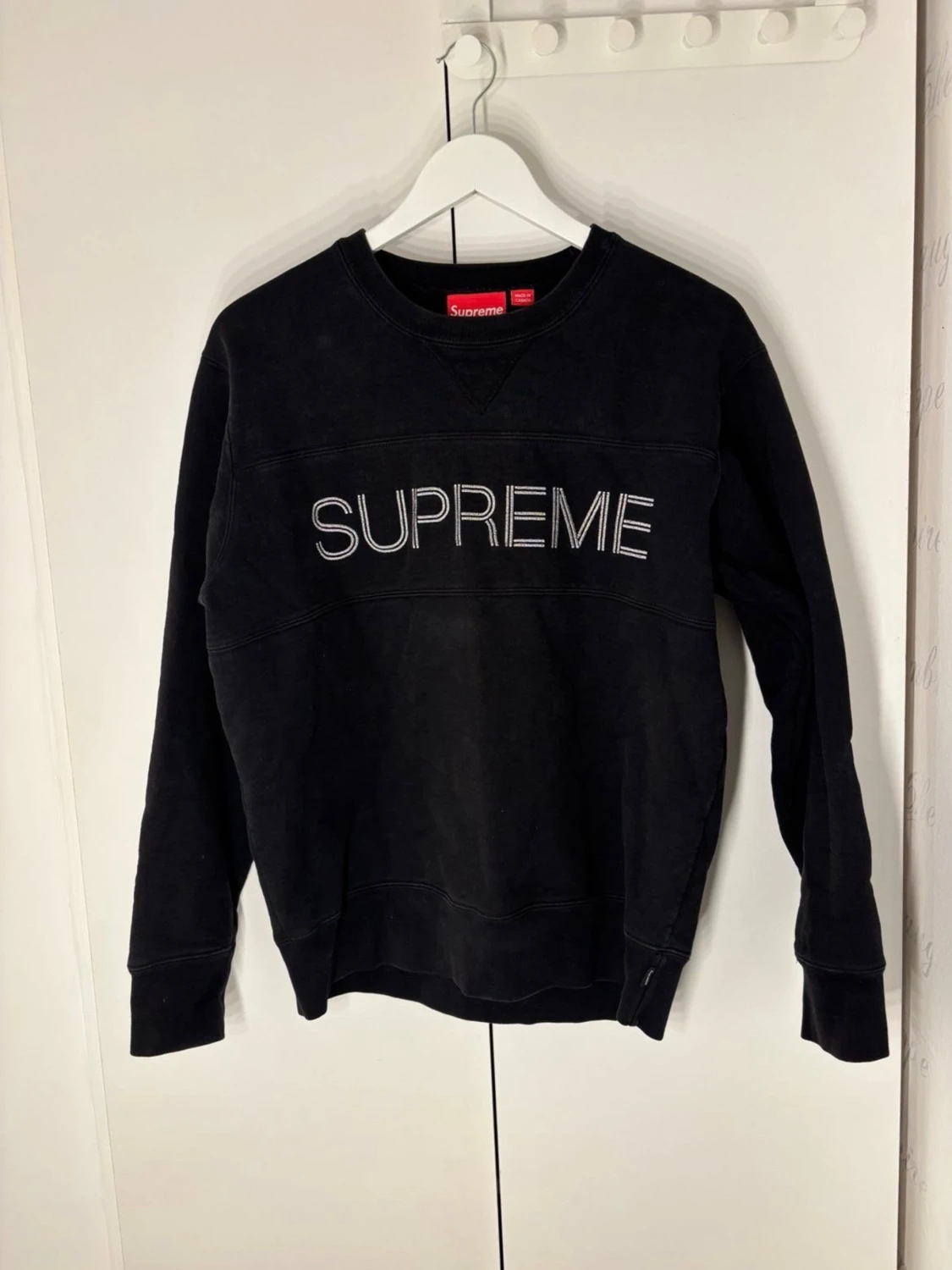 Svart Supreme sweatshirt i bomull