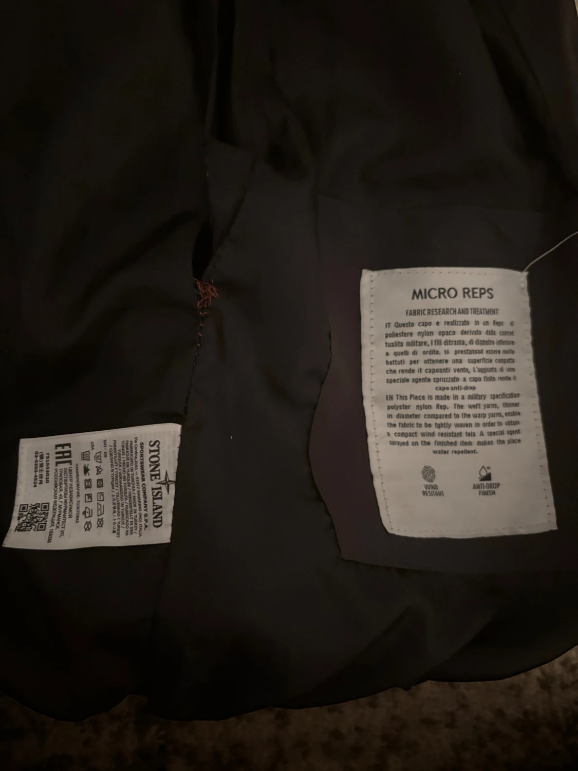 Svart vindjacka Stone Island L - 3