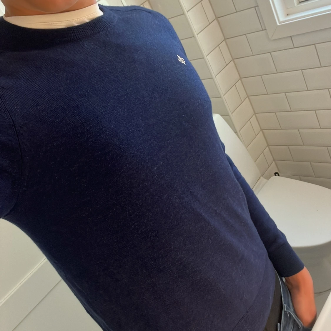 Morris marinblå stickad tröja - 2