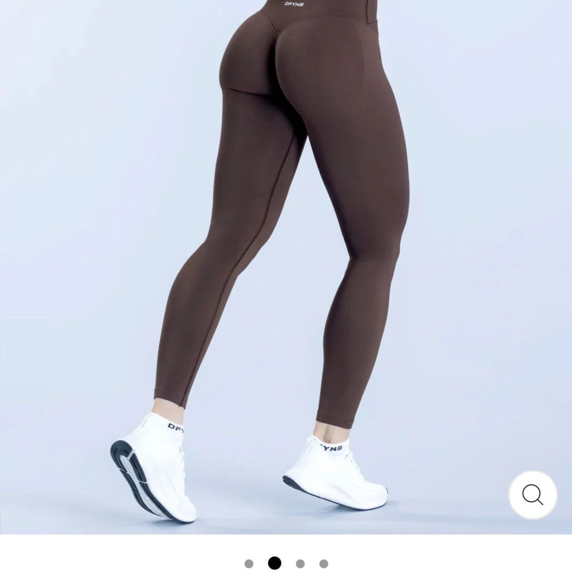 Bruna höga leggings i stretch - 1