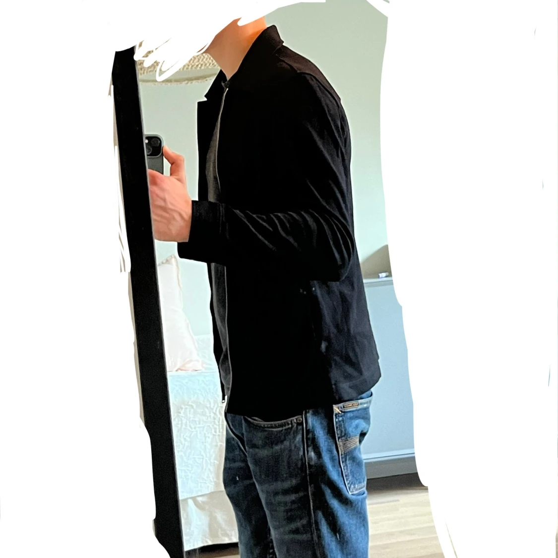 Svart zip/overshirt - 3