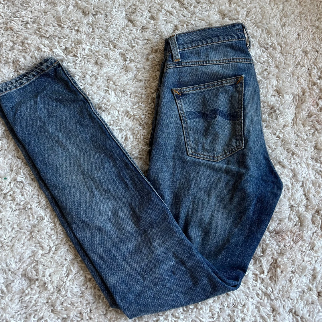 Blå lean Dean nudie jeans