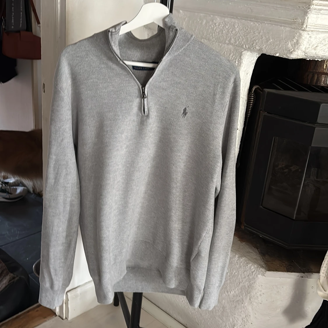 Grå half zip tröja Polo Ralph Lauren