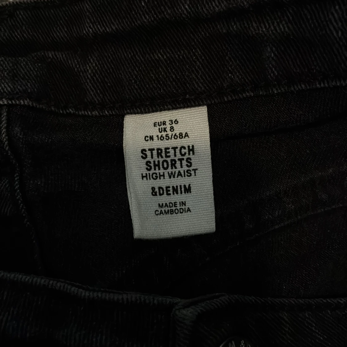 Svarta högmidjade jeansshorts &Denim - 2