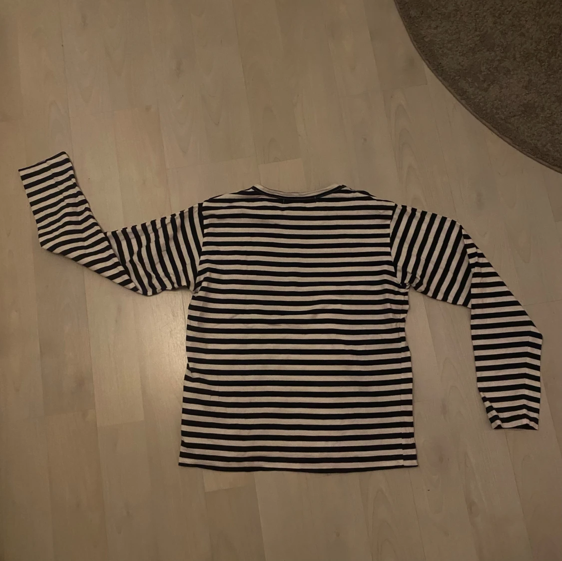 Cdg longsleeve randig blå vit strlk S - 3