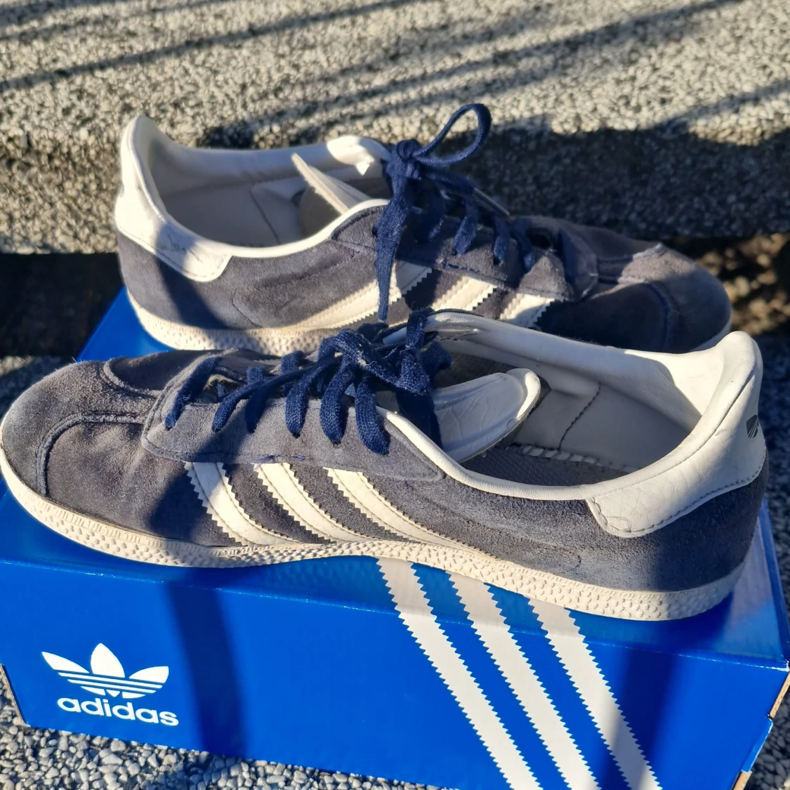 Adidas Gazelle blå sneakers mocka - 3