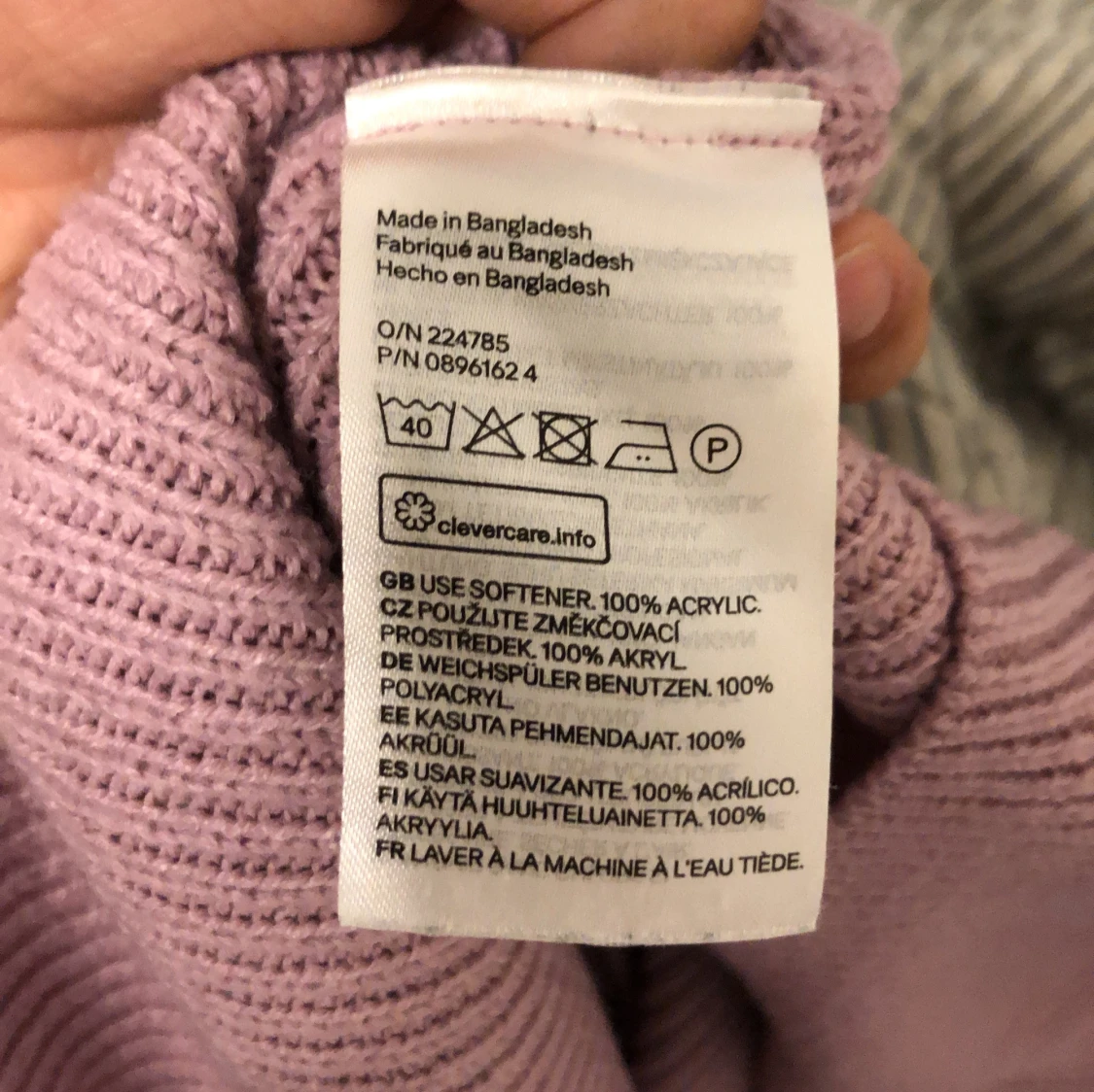 Ljuslila croppad polotröja H&M Divided - 3