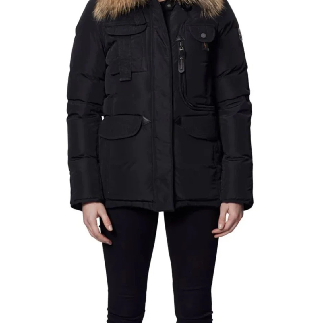 Svart dunjacka med päls från Hollies - 1