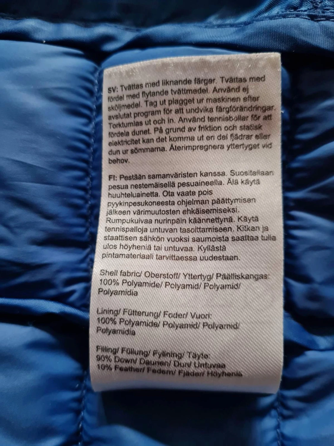 Blå dunjacka från Everest (Stadium) strl S - 5