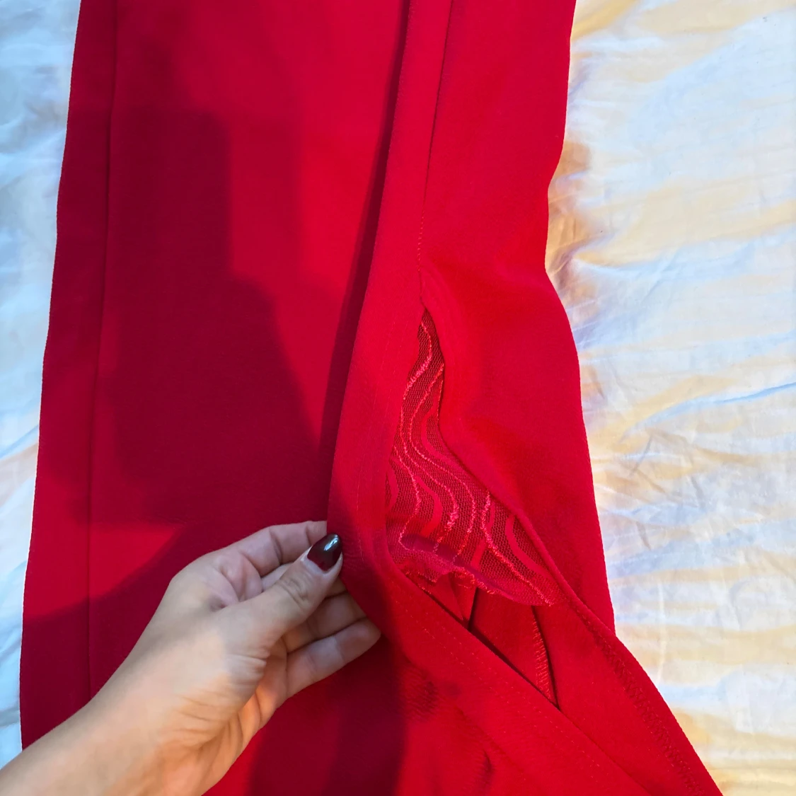 Röd långklänning från Boohoo - 2