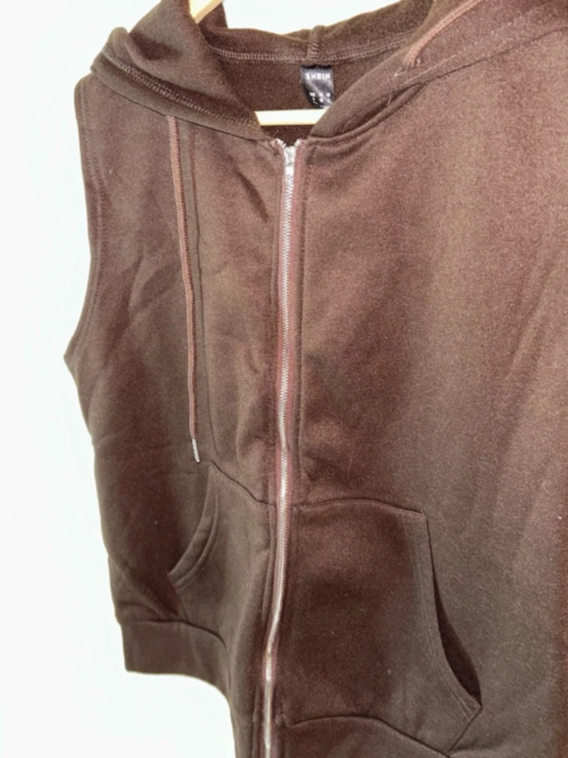 Brun hoodie-väst från SHEIN - 2