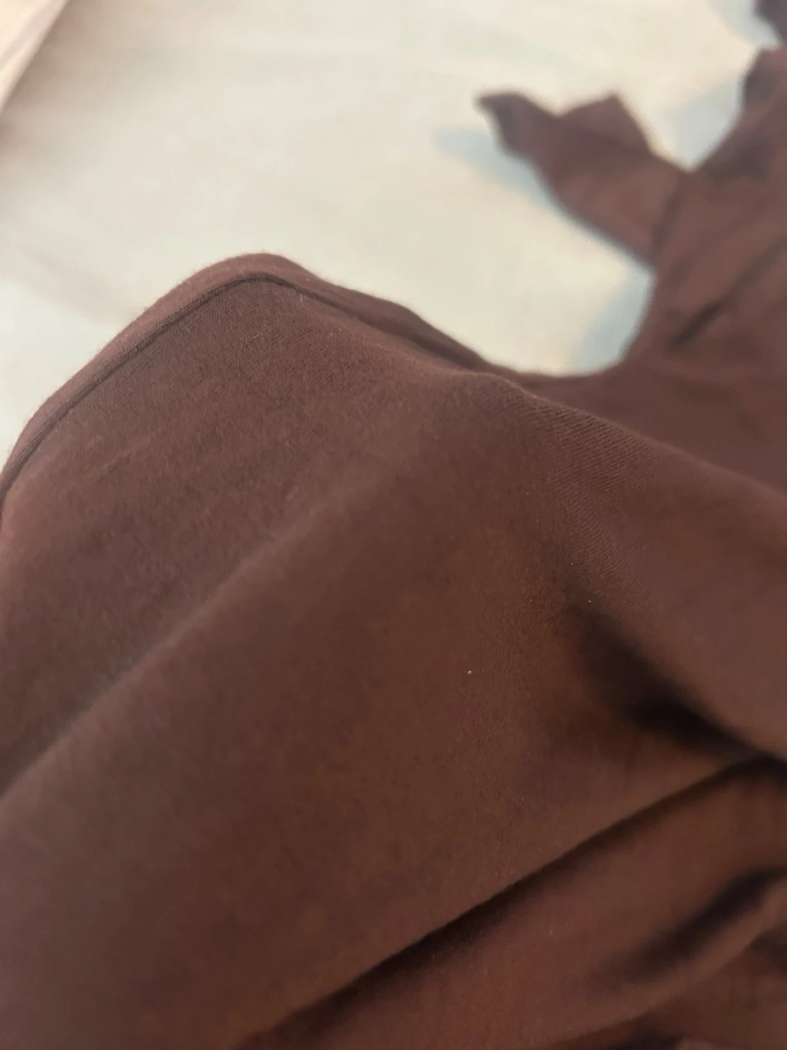 Brun långärmad topp i bomull - 1