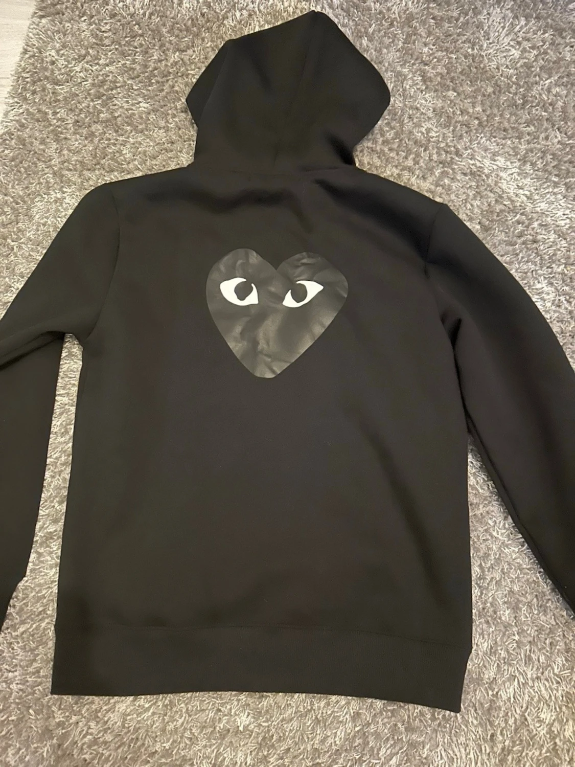 Svart Comme des Garçons Play zip hoodie - 2