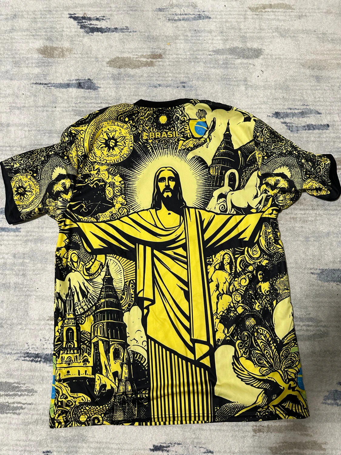 Nike Brasil CBF gul grafisk t-shirt - 1