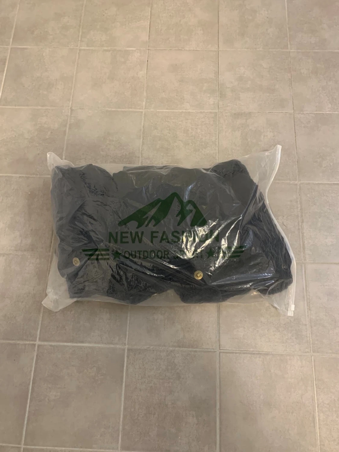 Mörkblå fältjacka med bruna detaljer - 5